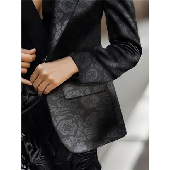 Lapel Collar Slim Fit Blazer - Picture 2 of 3